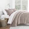 Merit Linens Comforter Set Two-Toned Reversible Microfiber All Season Down-Alternative