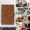 Simpolor Leather A6 Ring Binder Notebook, 6 Rings with Refill