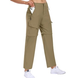 MoFiz Convertible Pants for Women Hiking Shorts Lightweight Quick Dry Adjustable Cargo Trekking Travel Pants Mika XL