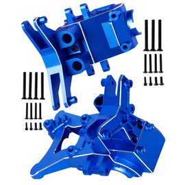 hopsupRC Aluminum Front Rear Upper Gearbox Covers & Shock Tower Upgrades for 1/10 Big Rock/Granite/Senton,1/8 Typhon 3S BLX 4wd,ARAC4400,Navy Blue