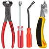 4Pcs Upholstery Staple Remover Tools Set Including End Cutting Pliers