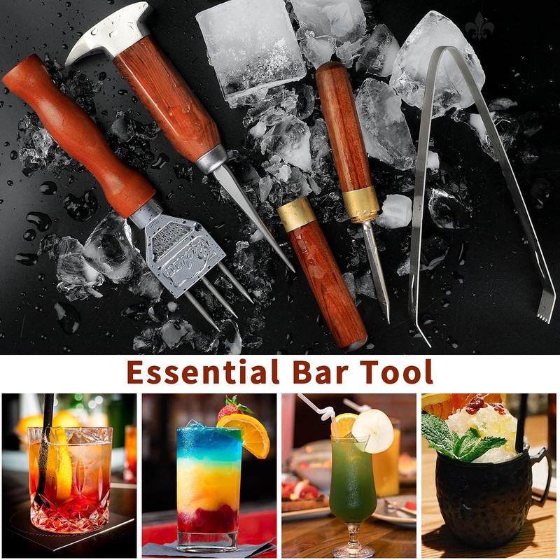 Ice Pick Set of 4 Stainless Steel Ice Chipper with