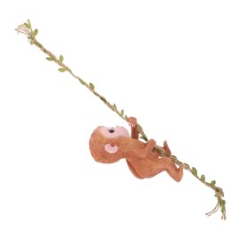 KONTONTY Adorable Hanging Monkey Ornament Unique Resin Monkey Sculpture for Garden Decor Eye Catching Tree Decoration Creative and Funny Design for Spaces