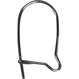 Kidney Ear Wires, 15 mm, silver-plated, SP, 10pcs