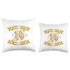 Quince Squad 15th Birthday Banner Quinceañera Design Throw Pillow