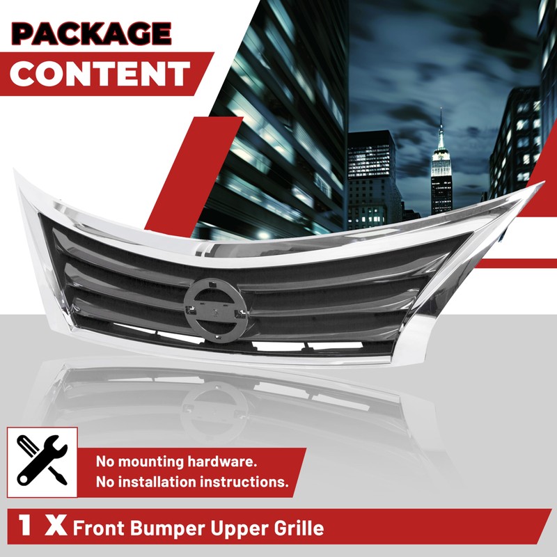 HECASA Front Bumper Grill Upper Grille Compatible with 2013 2014