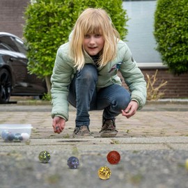 Colorful Glass Marble - Round Colorful Marble Decoration | Decorative Glass Gems for Collectable, Glass Marble for Aquarium, Vases, Table