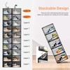 Amllas New Gray 8 Pack Shoe Boxes Stackable, Large Shoe