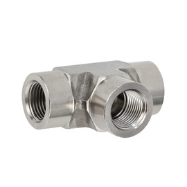 Metalwork 304 - Accesorio para tubería de acero inoxidable (forjado), 1/4" x 1/4" x 1/4" NPT Female, 1 Pc
