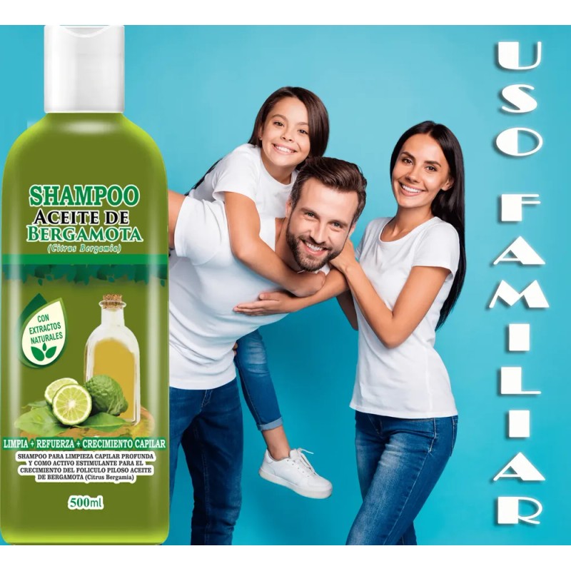 Shampoo Aceite De Bergamota Barba Y Cabello 500ml