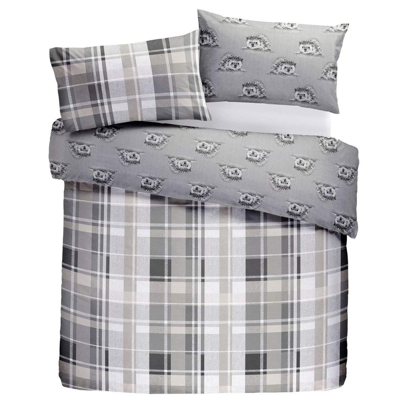 Dreams & Drapes Colville Check-100% Brushed Duvet Cover Set, 100%