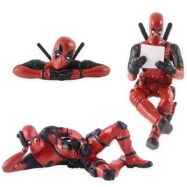 Ceeyoll Pack of 3 Deadpool Car Accessories, Funny Anime Deadpool Car Hanging Ornament, Deadpool Action Figure, Deadpool Anime, Deadpool Gift for Men, for Car and Office Decoration