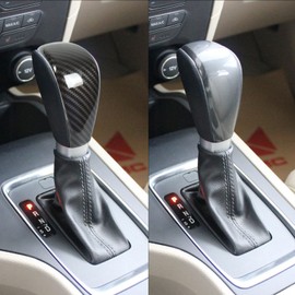 BOROCO Gear Shift Knob Sticker, Car Carbon Fiber Style Gear Shift Head Cover Trim Car Modification Replacement for Ford Ranger T6 Everest U375 UA 2015‑2018