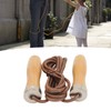 Jump Rope Cowhide Wooden Handle Portable Highly Effective Skipping Rope