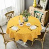 NATUCE Round Tablecloths, 150 cm Simple Tablecloth Dustproof Cotton Linen