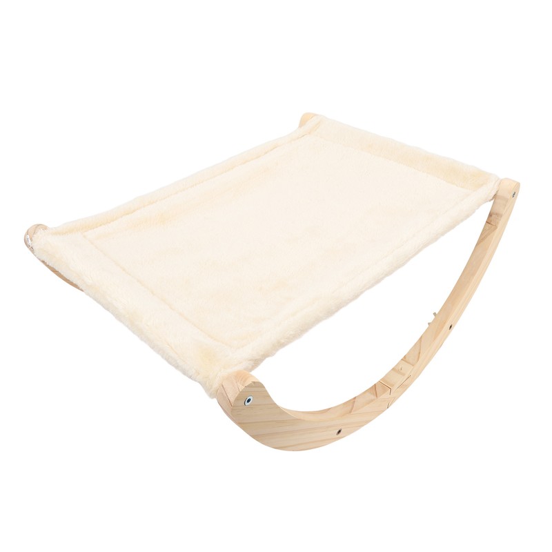 Wooden Cat Hammock Foldable Antislip Easy To Assemble Elevated Pet