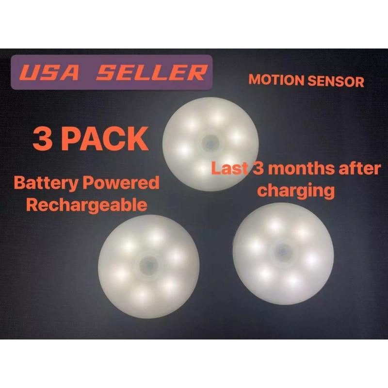 FYRI Rechargeable LED Motion Sensor Night Lighting for Kitchen,Cabine