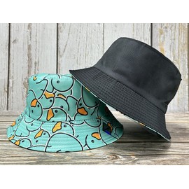 Enodtter Duck Bucket Hat for Women Men, Ducky Gifts for Lover, Outdoor Travel Beach Sun Hats - Colorful Printed Packable