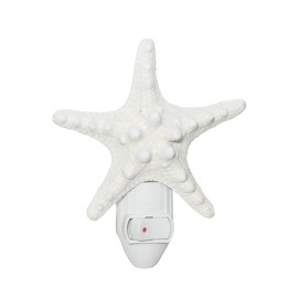 U.S. Shell, Inc. 05149 Seashell Night Light Set of 2 (White Armoured Starfish)