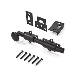 Khtumeware 8 Inches 2-Pack Oil Rubbed Bronze Solid Brass Dutch Door Surface Slide Latches & Bolts, Decorative for Windows and Doors