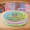 1mm Bracelet String, Elastic for Bracelet Making, 2-Color Set (Black/White)