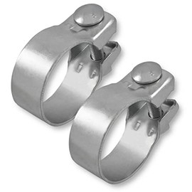 2x Wide Range Clamps Diameter 37-82 mm Exhaust Clamp Tractor Galvanised (56.5 mm (55-58 mm))