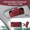 KEVANCHO Leather Sunglass Holder for Car with Detachable Visor Clip,