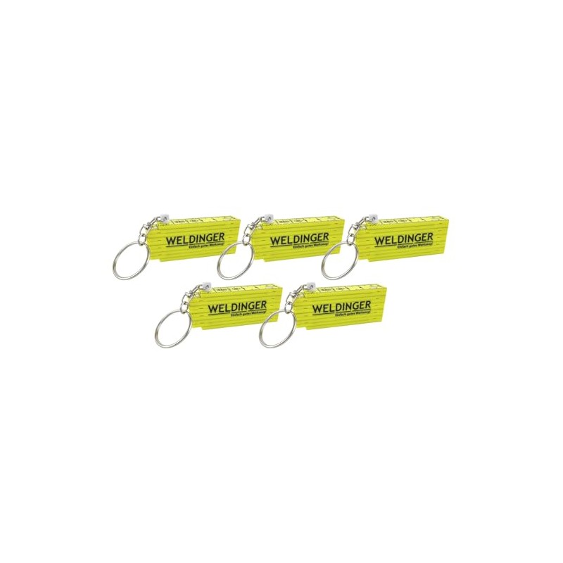 WELDINGER 5 Pack Plastic Folding Ruler 50 cm with Keyring