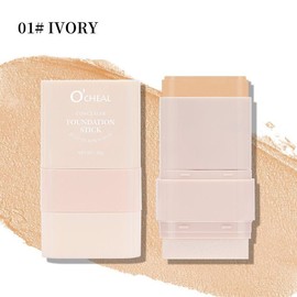 double-headed Concealer Foundation Stick Moisture brightening lightweight natural pseudo vegetarian concealer concealer + air puff 2-in-1 concealer stick newbie lazy essential portable concealer - Colour: #01