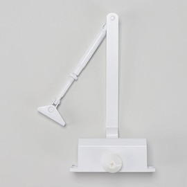 H100 White Door Closer Impact Protection