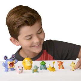Pokemon Battle Figure 8 Pack - Six 2-Inch and Two 3-Inch Battle Ready Figures including Pikachu