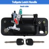 Osompar Tailgate Handle with Rear Camera Hole Key Lock Cylinder