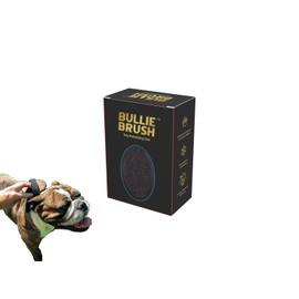 BullieBrush - The Ultimate Grooming Tool for Bulldogs and Pitbulls - Bully Brush is the Shed Brush for Dogs with Short Hair. Cloth Strap, Wooden Handle, Lightweight
