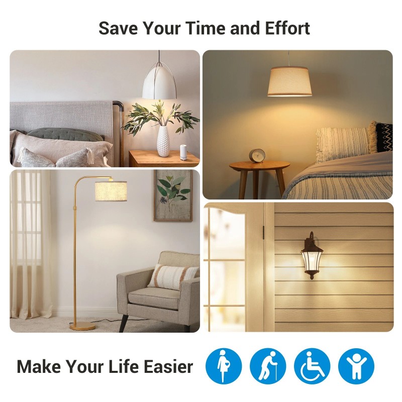 DEWENWILS Remote Control Light Socket, Mounted Wireless Light Switch 100FT