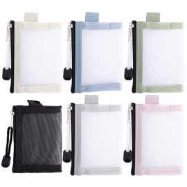 Framendino, 6 Pack Mini Zipper Mesh Bags Makeup Bag Small Pouch for Travel Daily Use