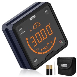 HueparPro Digital Angle Gauge Angle Finder Level with V-Groove Magnetic Base&Backlit LCD Angle Ruler Electronic Table Saw Bevel Gauge Protractor Inclinometer for Construction, Woodworking, Machinery