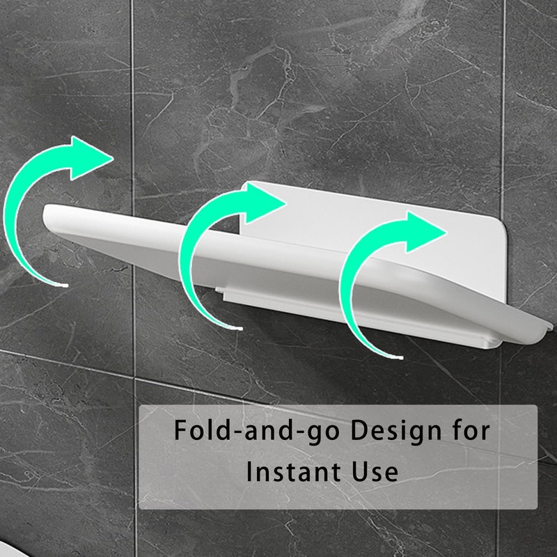 Zisqerts Foldable Wall Shelf for Bathroom & Kitchen, 2 Pcs
