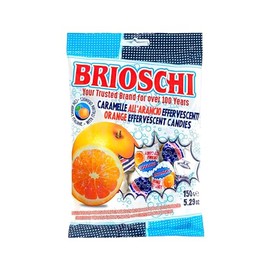 Brioschi Orange Flavored Effervescent Fizzy Digestive Italian Candies (5.29 oz)
