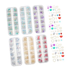 TEHAUX Rhinestone Nail Nail Decoration Accessories Glass and Mixed Styles for Manicure and Creative Crafting