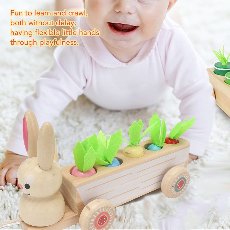 Toddler Radish Matching Car Toy Baby Safe Infant Robust Wooden