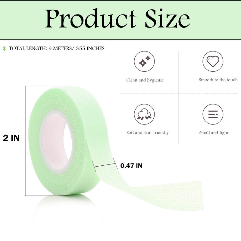 6 Rolls Eyelash Tape, Adhesive Fabric Eyelash Extension Tape, Breathable