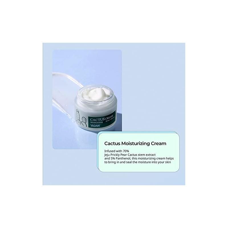 YADAH - Crema de cactus 1.69 onzas líquidas – Hidratante