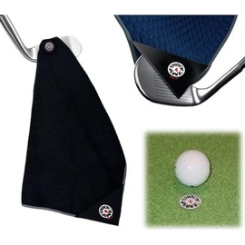 Magnetic 6-in-1 Multi Tool Golf Towel - Magnetic Towel - Ball Marker - Silicone Brush - Groove Cleaner - Bottle Opener - Bag Clip - Microfiber Waffle Design - Men's and Women's Golf - Golf Gifts