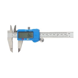 Mastercraft Digital Caliper with Large LED Inch/mm Conversion Stainless Steel Depth Rod Thumb Wheel Adjustment Inside/Outside Measuring Capability, 6-in