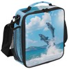 CFERSAN Dolphin Summer Ocean Kids Insulated Lunch Bag School Bento