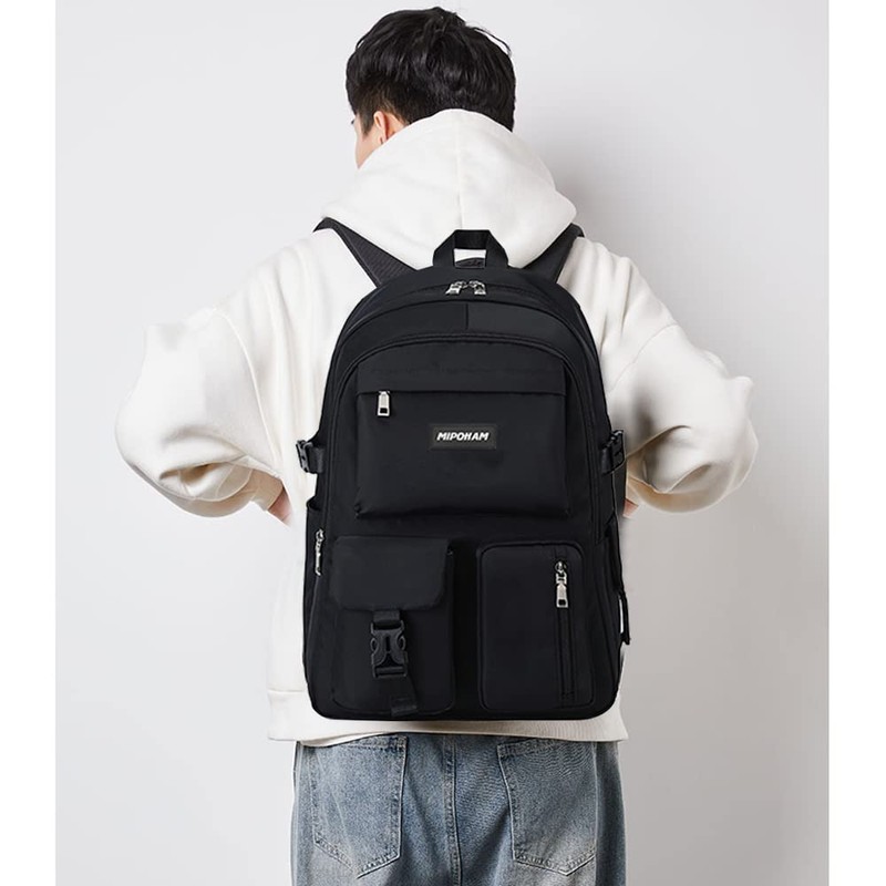 MIPOHAM Rucksack, Women's, Men's, Girls, Rucksack, 2-Layer Construction, 14 Pockets,