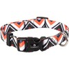 F Stian White/Black/Orange Necklace 30-45cm 15mm