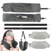 2Pcs Stuffable Travel Neck Pillow,Velvet No‑Filler Fillable Travel Pillow