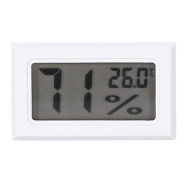 Precise Hygrometer, Digital LCD Thermometer, Indoor Humidity Thermometer, Mini Moisture Monitor, for Indoor Greenhouse, Home, Office (White)