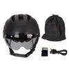 Smart Bicycle Helmet 4K HD Camera Magnetic Goggles Emergency Storage